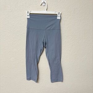 Lululemon Womens Align High Rise Crop Stretch Light Blue Size 4